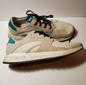 Columbia Men's "Wildone" Sneaker. Size 11.5 White/Grey/Tourqoise/Black